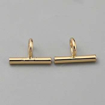 Brass Tube Bails, Loop Bails, Tube, Golden, 8x13x6mm, Hole: 4mm