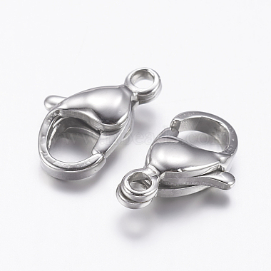 316 Surgical Stainless Steel Lobster Claw Clasps(316-FL12A)-2