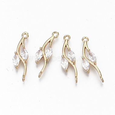Light Gold Clear Others Brass+Cubic Zirconia Links