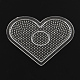 Сердце pegboards для 3x2.5мм мини бус hama бисер(X-DIY-Q009-05)-2