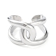 Brass Knot Open Cuff Rings for Women(RJEW-D016-09P)-2