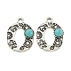 Synthetic Turquoise & Alloy Pendants(PALLOY-H146-01AS-O)-1