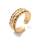 Brass Micro Pave Cubic Zirconia Open Cuff Rings(RJEW-R146-14B-G)-1