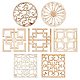 14Pcs 7 Style Laser Cut Wooden Wall Sculpture(WOOD-GF0001-76)-1