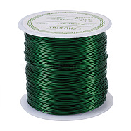 Round Copper Wire Copper Beading Wire for Jewelry Making, Long-Lasting Plated, Green, 22 Gauge, 0.6mm, about 59.05 Feet(18m)/roll(YS-TAC0004-0.6mm-06)