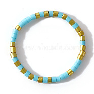 Fashionable Casual Beaded Ring, Iron Core and Rice Beads Ring for Women, Colorful(WH2928-2)