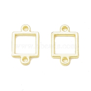 Rack Plating Alloy Outline Connector Charms, Cadmium Free & Nickel Free & Lead Free, Square Links, Light Gold, 16x10x1.2mm, Hole: 1.6mm(FIND-G052-27LG)