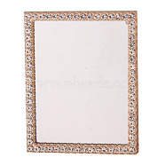 Miniature Alloy Mirrors, for Dollhouse Wall Decoration, Rectangle Pattern, 63x49mm(MIMO-PW0001-011F)