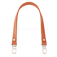 Cowhide Leather Bag Handles, with Alloy Swivel Clasps, for Bag Replacement Accessories, Chocolate, 54x1.85x1.35cm(FIND-WH0090-29A-01)