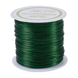 Round Copper Wire Copper Beading Wire for Jewelry Making, Long-Lasting Plated, Green, 22 Gauge, 0.6mm, about 59.05 Feet(18m)/roll(YS-TAC0004-0.6mm-06)