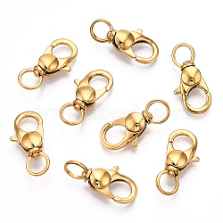 304 Stainless Steel Swivel Lobster Claw Clasps, Golden, 25x11x6mm, Hole: 6mm.(STAS-R065-10G)