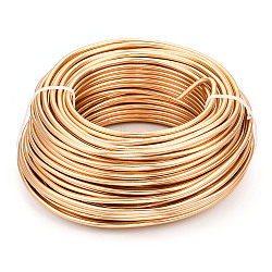 Round Aluminum Wire, Bendable Metal Craft Wire, Flexible Craft Wire, for Beading Jewelry Doll Craft Making, Goldenrod, 22 Gauge, 0.6mm, 280m/250g(918.6 Feet/250g)(AW-S001-0.6mm-28)