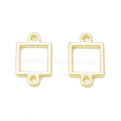 Rack Plating Alloy Outline Connector Charms, Cadmium Free & Nickel Free & Lead Free, Square Links, Light Gold, 16x10x1.2mm, Hole: 1.6mm(FIND-G052-27LG)