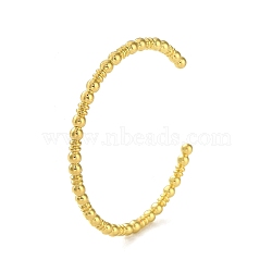 Brass Cuff Bangles, Long-Lasting Plated, Lead Free & Cadmium Free, Real 18K Gold Plated, Inner Diameter: 2-1/4 inch(5.7cm)(BJEW-D039-10B-G)