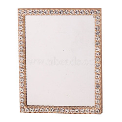 Miniature Alloy Mirrors, for Dollhouse Wall Decoration, Rectangle Pattern, 63x49mm(MIMO-PW0001-011F)