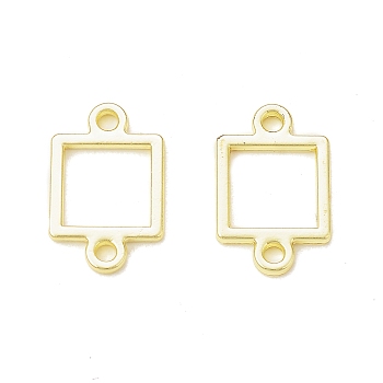 Rack Plating Alloy Outline Connector Charms, Cadmium Free & Nickel Free & Lead Free, Square Links, Light Gold, 16x10x1.2mm, Hole: 1.6mm