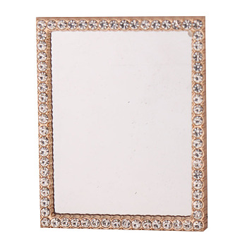 Miniature Alloy Mirrors, for Dollhouse Wall Decoration, Rectangle Pattern, 63x49mm
