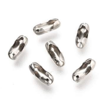 304 Stainless Steel Ball Chain Connectors, Stainless Steel Color, 7x3mm, Hole: 1mm, Fit for 2mm ball chain