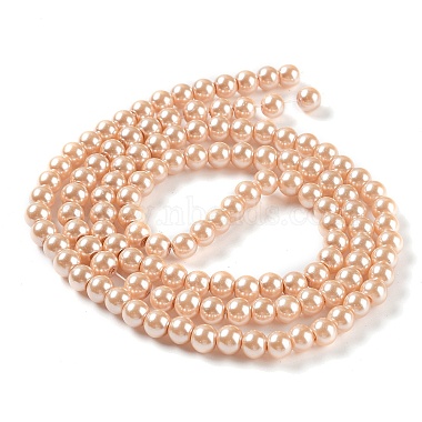 Baking Painted Pearlized Glass Pearl Round Bead Strands(HY-Q003-6mm-18)-4