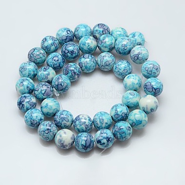 Chapelets de perle en jade d'un océan blanc synthétique(X-G-C219-6mm-02)-2