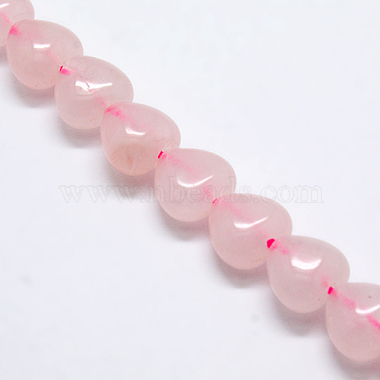 10mm Heart Rose Quartz Beads