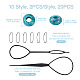 Fashewelry набор инструментов для плетения пластиковых волос с поворотом для укладки волос(DIY-FW0001-31)-3