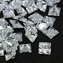 Clear Square Cubic Zirconia Cabochons(X-ZIRC-M004-2x2mm-007)