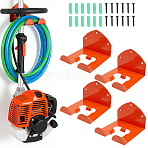 4Pcs Wall Mounted Iron Hooks, Orange, 150x150x116mm(AJEW-DL0001-06)