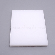 Plastic Mat, Leathercraft Tool, Rectangle, White, 14.2x12x1.5cm(TOOL-WH0129-06C)