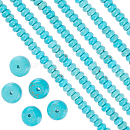 1 Strand Natural Howlite Beads Strands, Dyed, Rondelle, Turquoise, 8x5mm, Hole: 1.4mm, about 84pcs/strand, 15.83 inch(40.2cm)(TURQ-SC0001-26C)