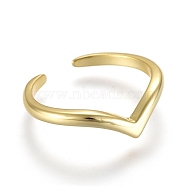 Adjustable Brass Toe Rings, Open Cuff Rings, Open Rings, Golden, US Size 1 3/4(13mm)(RJEW-EE0002-19G)