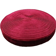 Single Face Velvet Ribbon, Ribbon for Bowknot, Flower, Gift Decoration, FireBrick, 3/8 inch(10mm), about 10.94 Yards(10m)/Roll(PW-WGEB54B-01)