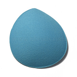 Nylon Cloth Teardrop Fascinator Hat Base for Millinery, Sky Blue, 133x100x2mm(AJEW-WH0298-02E)