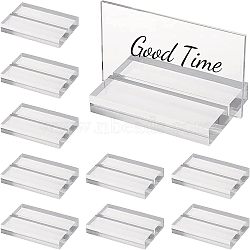 Transparent Acrylic Base, Place Sign Holder, for Wedding, Party, Rectangle, Ghost White, 74x50x11mm(FIND-WH0042-51)