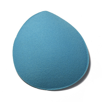 Nylon Cloth Teardrop Fascinator Hat Base for Millinery, Sky Blue, 133x100x2mm