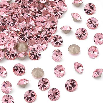 Preciosa&reg MAXIMA Crystal Round Stones, Czech Crystal, Dura Foiling, Round(431 11 615 Chaton), 70020 Light Rose, SS10/PP21(2.7~2.9mm)