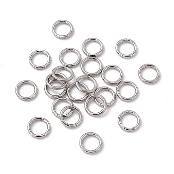 Non-Tarnish 304 Stainless Steel Open Jump Rings, Saw Cut Round, Stainless Steel Color, 10x1.5mm, 15 Gauge, Inner Diameter: 7.3mm, about 270pcs/100g