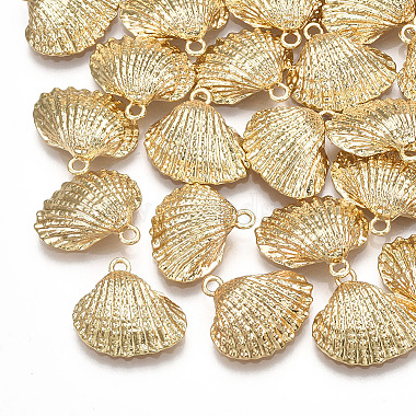 Real 18K Gold Plated Shell Brass Charms