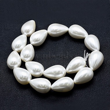 Chapelets de perles en coquille électrolytique(BSHE-G010-16x25mm-01)-2