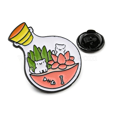 Cat in Wishing Bottle Enamel Pins(JEWB-Q032-01B)-3