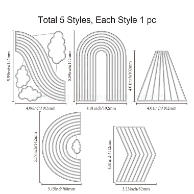 5Pcs 5 Styles Carbon Steel Cutting Dies Stencils(DIY-WH0309-912)-6