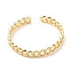 Brass Curb Chain Shape Open Cuff Bangle for Women(BJEW-B054-38G)-1