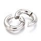 202 Stainless Steel Huggie Hoop Earrings(EJEW-O087-08D-P)-2
