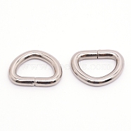 Iron D Rings, Buckle Clasps, For Webbing, Strapping Bags, Garment Accessories, Platinum, 17x23x3.8mm(IFIN-WH0061-03B-P)