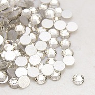 Glass Flat Back Rhinestone, Grade A, Back Plated, Faceted, Half Round, Crystal, 3~3.2mm, about 1440pcs/bag(X-RGLA-C002-SS12-001)