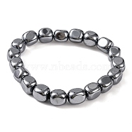 Cuboid Terahertz Stone Beaded Stretch Bracelets for Women Men, Inner Diameter: 2-1/2 inch(6.2cm)(BJEW-H590-01)