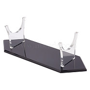 Acrylic Sword Display Easel Stand Holders, for Sword, Black, Finished Product: 8x24x6.5cm(ODIS-WH0025-146)