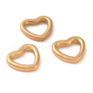 304 Stainless Steel Linking Ring, Heart, Golden, 9.5x10.5x1.5mm, Inner Diameter: 5.5x7mm(STAS-E482-06G)