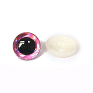 Half Round ABS Plastic Doll Craft Eyes, Safety Eyes, with Spacer, Hot Pink, 16mm(PW-WG10432-03)