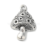 Tibetan Style Alloy Pendants, for Jewerly Making, Mushroom, Antique Silver, 26x18mm, Hole: 2mm(BOTT-PW0001-056AS)